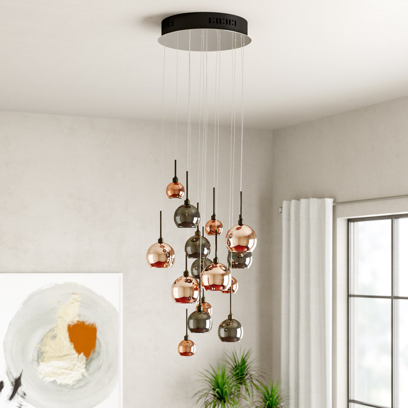 Ebern Designs Cluster Pendelleuchte 15 flammig Ernestine Ebern Designs Cluster Pendelleuchte 15 flammig Ernestine